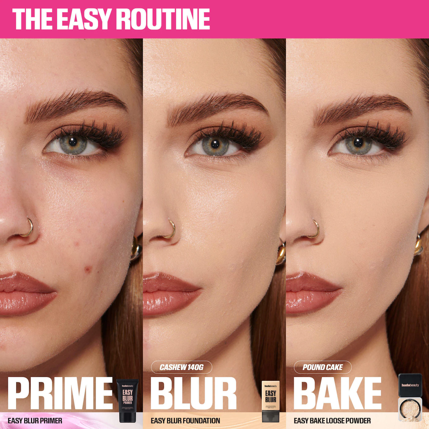  HUDA BEAUTY  Easy Bake Blurring Loose Baking & Setting Powder Color: Pound Cake 
