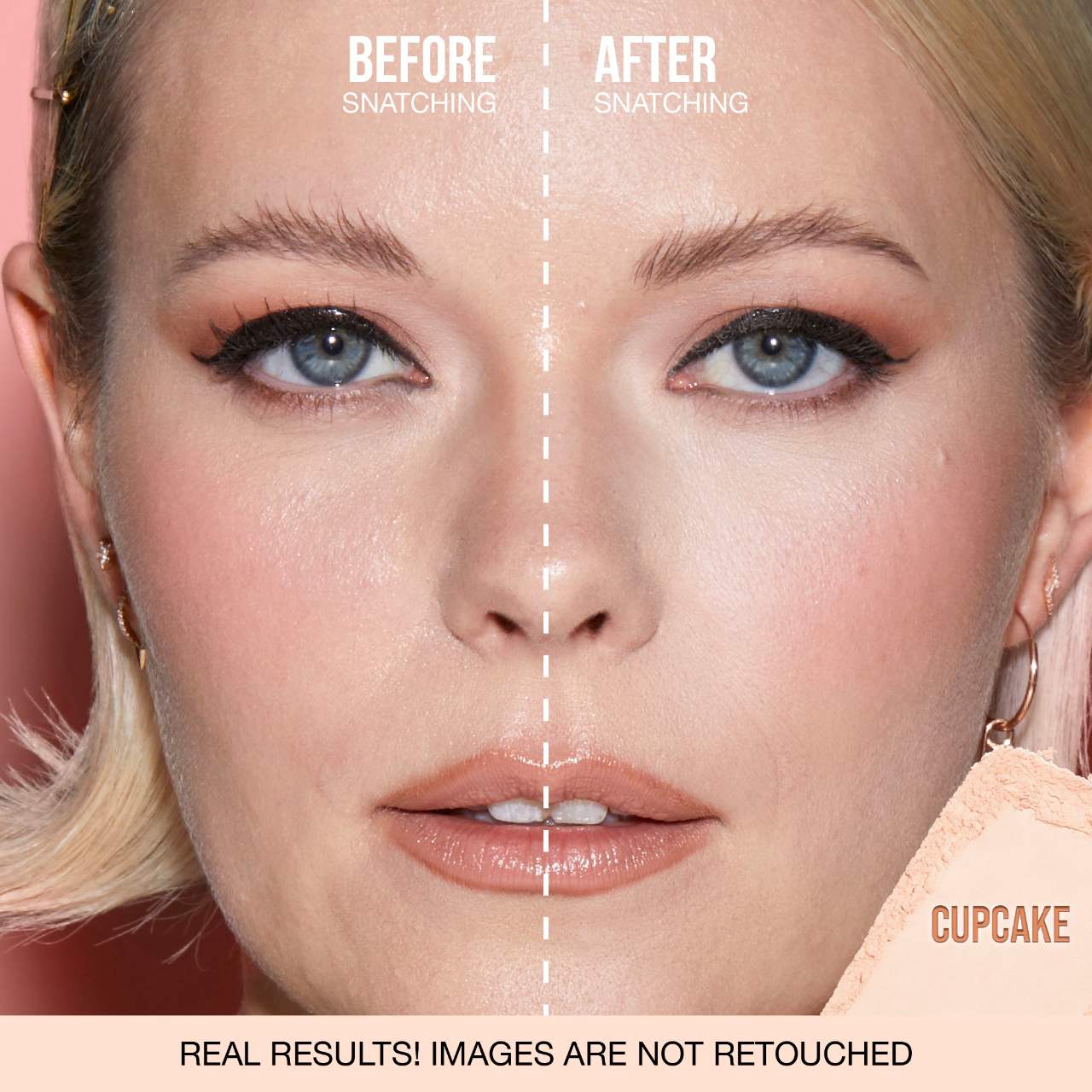 HUDA BEAUTY  Easy Bake and Snatch PRESSED Talc-Free Brightening and Setting Powder Color: Cupcake