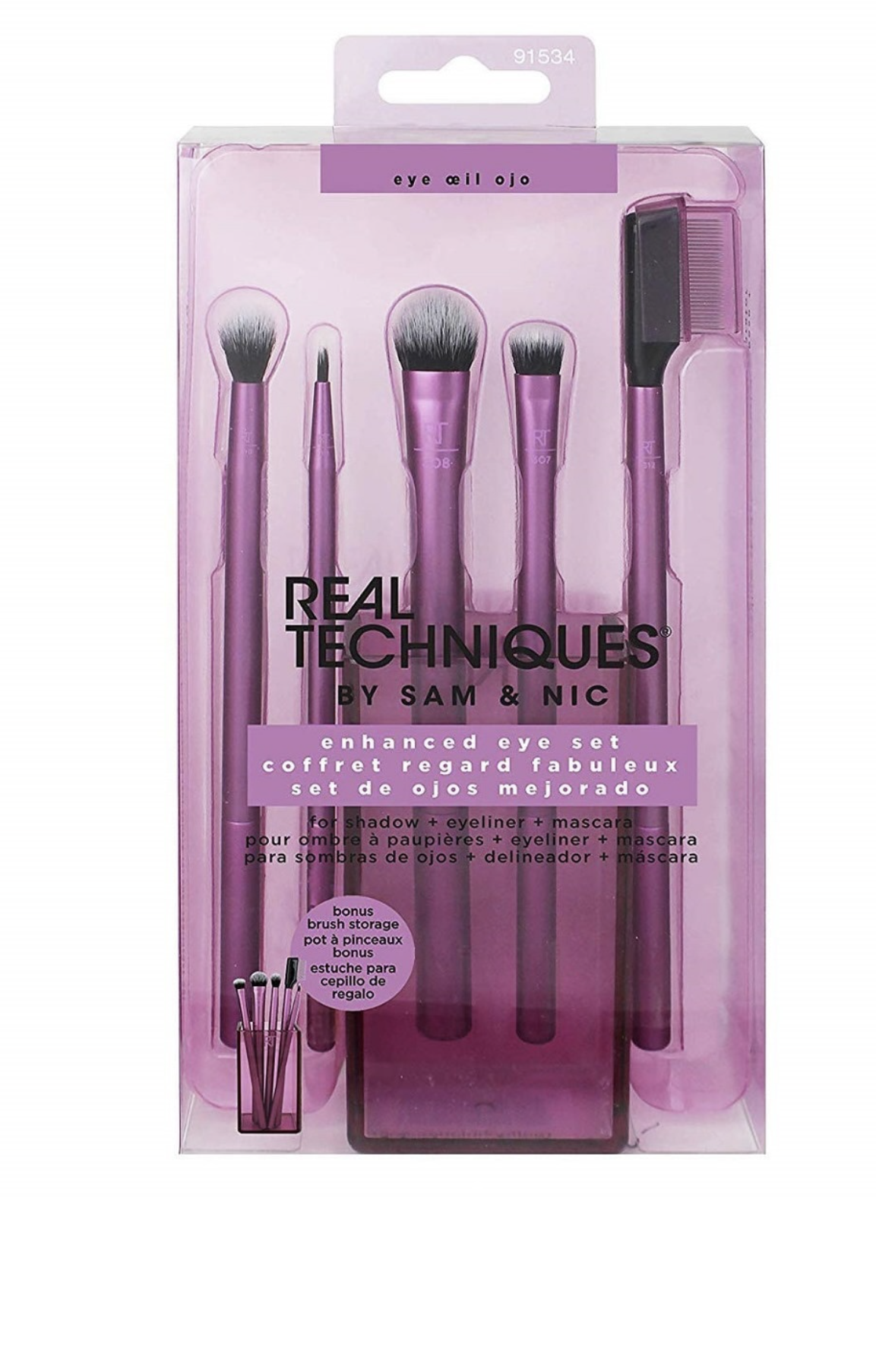 Real Techniques®️ Enhanced Eye Makeup Brush Set, 6pcs