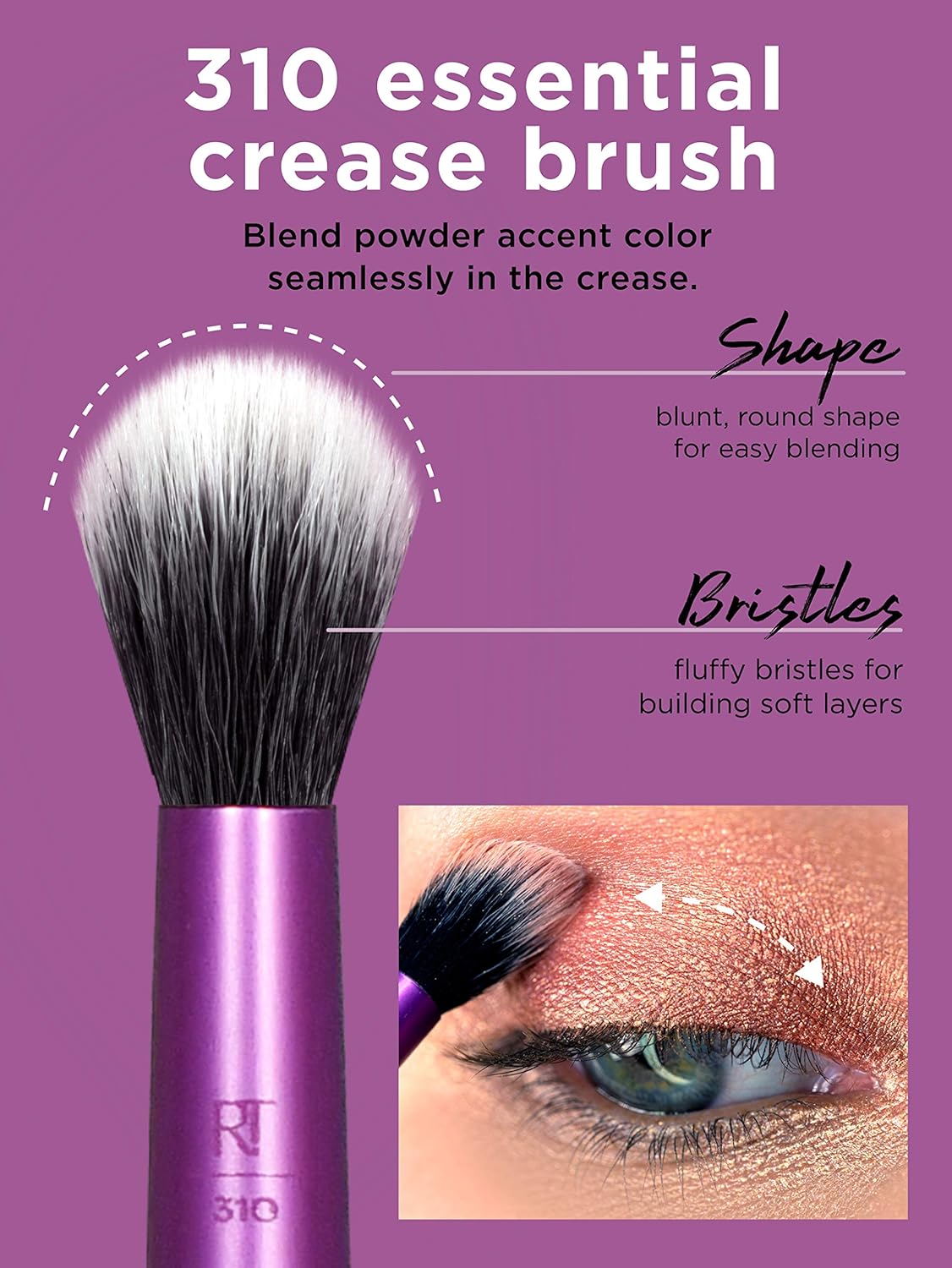 Real Techniques®️ Enhanced Eye Makeup Brush Set, 6pcs