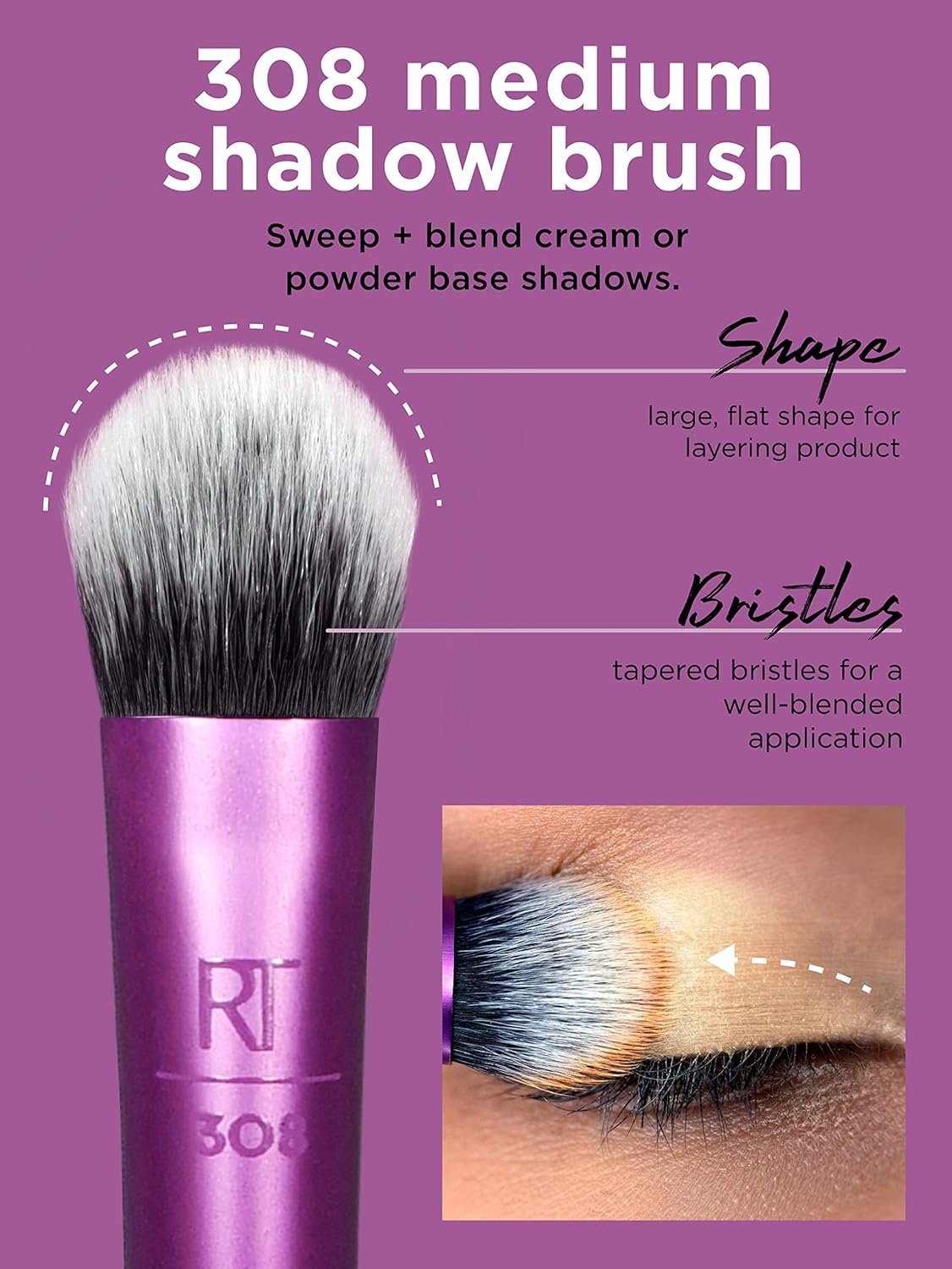 Real Techniques®️ Enhanced Eye Makeup Brush Set, 6pcs