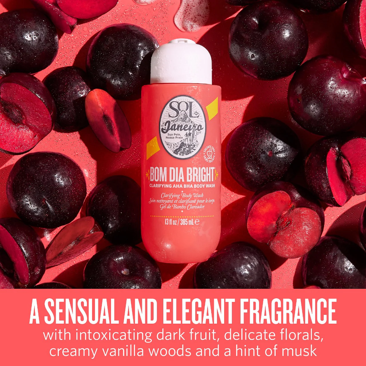 Sol de Janeiro Bom Dia Bright™️ Clarifying AHA BHA Body Wash Size: 13 oz / 385 mL