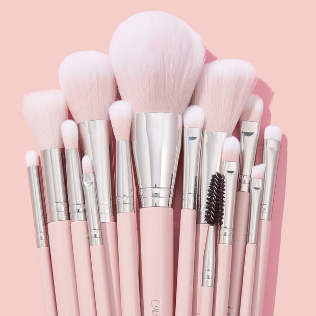 Colourpop Face & Eye Brush Set Smoke 'N Roses Brush Roll